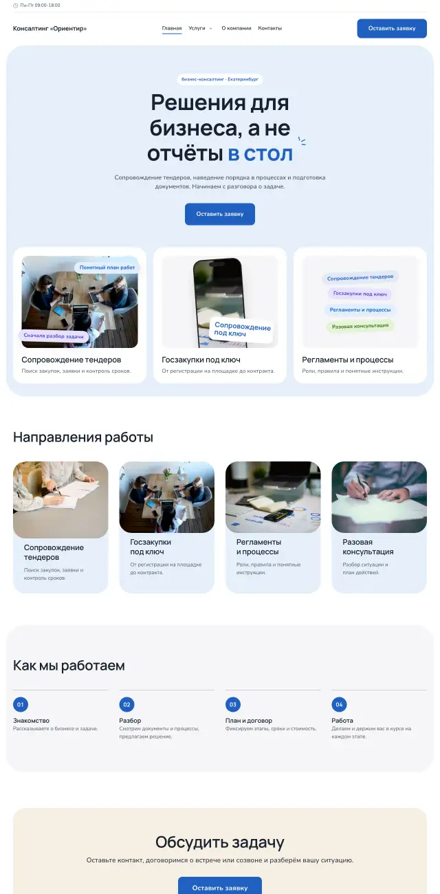 Небесный, Бизнес-консалтинг и тендеры